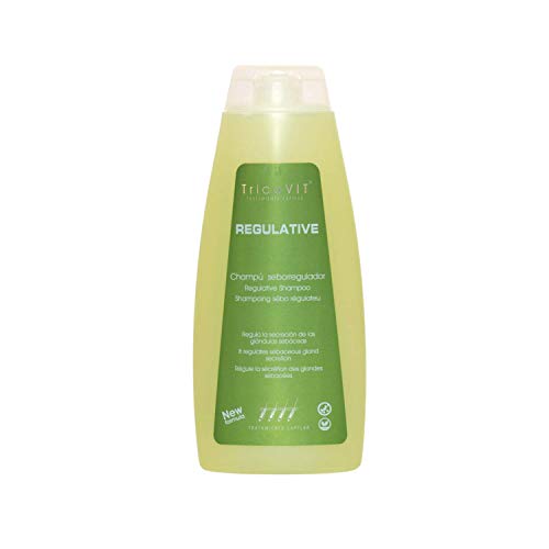 TricoVIT Regulative - Champú Antigrasa, Para Cabellos Grasos, Regula y Reduce la Aparición de Sebum, 100% Vegano, Sin Parabenos Ni Siliconas, 400 ml Cover