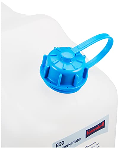 Foto von hünersdorff 817500 Wasserkanister ECO mit festmontiertem Ablasshahn / Wasserauslauf, 12 L (mit Hahn), Weiß