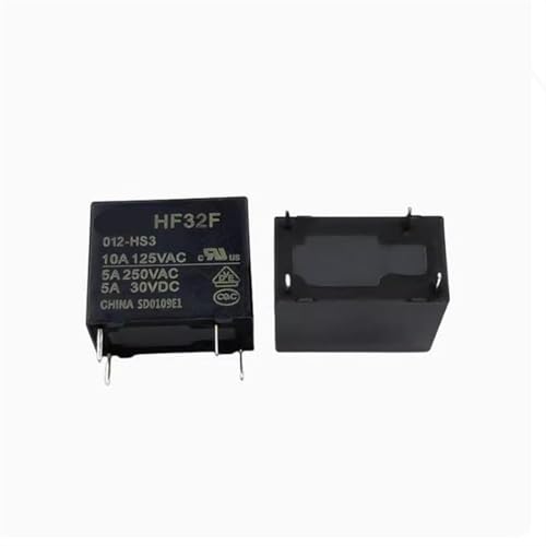 Relais HF32F 012-HS3 5A 4PIN avec contacts haute durabilité mécanique pour circuit imprimé