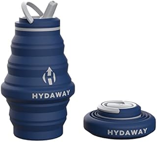 HYDAWAY Collapsible Water Bottle, 500ml Flip-Top Lid | Ultra-Packable, Travel-Friendly, Food-Grade Silicone