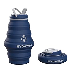 HYDAWAY Collapsible Water Bottle, 500ml Flip-Top Lid | Ultra-Packable, Travel-Friendly, Food-Grade Silicone