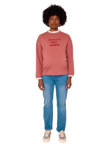 Sweat de grossesse et d'allaitement en coton bio col croisé gris