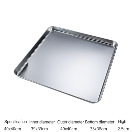 Plaque de cuisson à biscuits durable en acier inoxydable de grande taille pour vos desserts - 4
