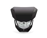  Motorrad Scheinwerfer - Supermoto & Streetfighter - Schwarz - 12V 35W