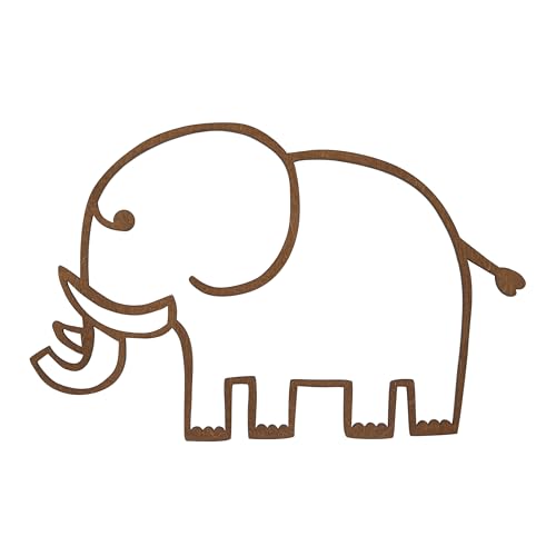 Décoration murale éléphant en bois texturé NOJO habillage mural chambre bébé vide