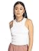 Urban Classics Ladies Squared Short Top Canottiera Sportiva, Bianco (White 00220), Large Donna