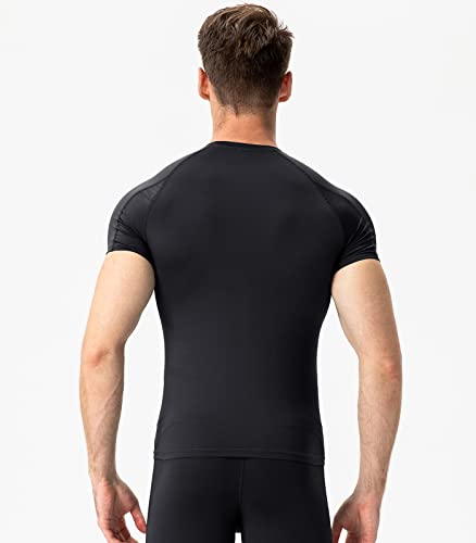 SPVISE Men's Compression Shirts Short Sleeve Workout Gym T-Shirt Running Tops Cool Dry Sports Base Layer Athletic Undershirts4