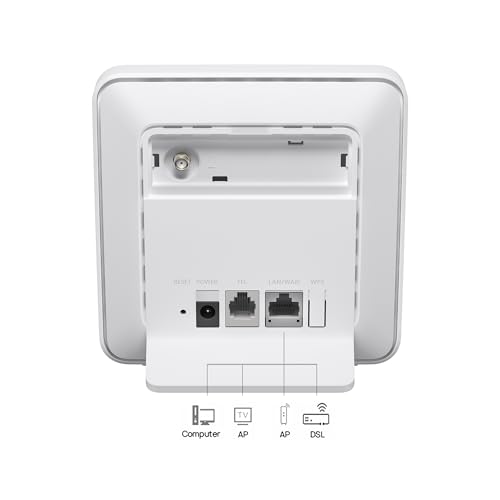 HUAWEI 4G CPE 5s, B320, Router LTE con SIM, Cat. 4, LTE a 200 Mbps/Wi-Fi a 300 Mbps, porta LAN/WAN, 30% di copertura del segnale della stazione in più, 30 Mesi di Garanzia