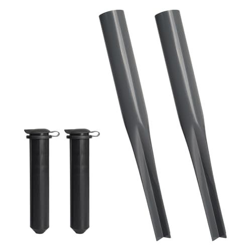 Pack of 2 Rotary Washing Line Spike - Heavy Duty Galvanized Steel Clothes Line Rotary Airer Ground Spike - Parasol Stake Flag Pole and Bird Feeder Holder - 32mm and 40mm