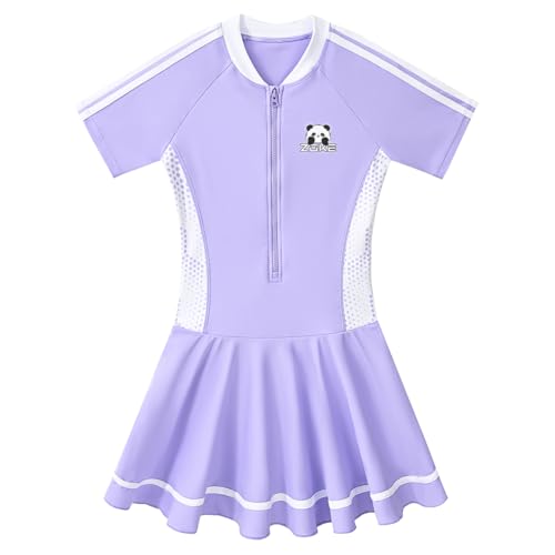 karrack Girls Swimsuit Beach Sport Skirt hemt One Piece Swimsuit UPF 50+ Sun Protection Bathing Suits