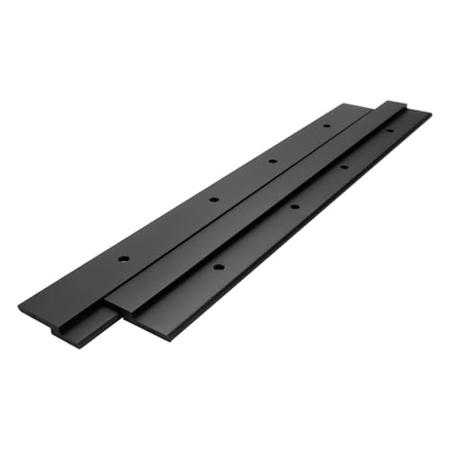 Image of 2pairs 11.8-Inch French Cleat Picture Hangers Aluminum Alloy Z Type Clips Wall Mounting Picture Frame Brackets for Panels Whiteboards Shelves Artworks Photos (Black)