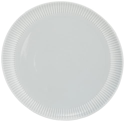 波佐見焼 林九郎窯 プレート パスタ皿 カレー皿 約22×21cm 線彫 グレー 電子レンジ 食洗機対応 日本製 009546 573