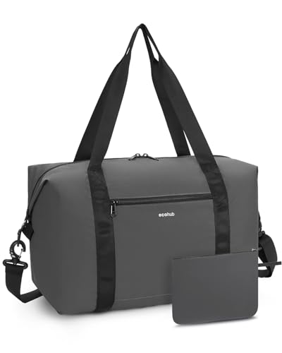 Ecohub Bolsa De Viaje 40x30x20, Softshell Ultraligero Equipaje De Mano Para Avión, Plegable Y Antidesgarro Con Neceser, Compatible Ryanair Vueling Wizzair, 24l, Gris Ecohub Bolsa De Viaje 40x30x20, Softshell Ultraligero Equipaje De Mano Para Avión, Plegable Y Antidesgarro Con Neceser, Compatible Ryanair Vueling Wizzair, 24l, Gris