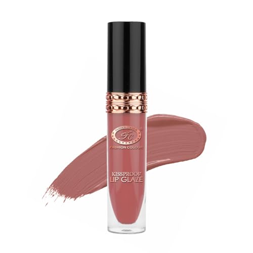 Image of Fashion Colour Kissproof Lip Glaze Lipstick | Up to 12 Hours Stay | Velvet Texture | Non-Transfer Waterproof | Highly Pigmented | for Women | 7g (Caramel)