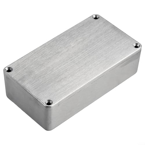 Die-Cast Aluminium Project Box IP54 Rated Enclosure for Electronic Instruments Silver Metal Case Electrical Junction Housing Tight Fitting Lid Easy to Machine Drill Paint(1590B （112x60x31mm）) - Image 3