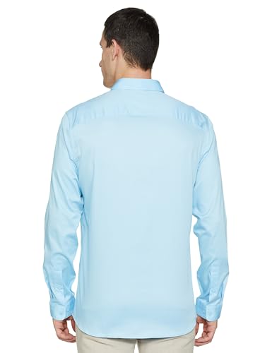 Image of Jack & Jones Men's Cotton Slim Fit Solid Opaque Checked Spread-Collar Casual Shirt