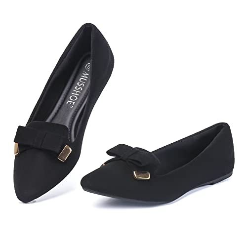 MUSSHOE Flat Shoes Women Comfortable Pointed Toe Women's Flats