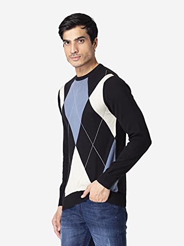 Image of Allen Cooper Colorblock Sweater for Men