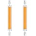 R7S LED 118mm 40W Dimmbar Birne, Warm Weiß 3000K, 40W 118mm COB LED Lampe Linear Ersatz J118 400W Halogenstäbe, 3000 LM, 360 Grad LED Flutlicht für Baustrahler Deckenlampe, 2er-Pack