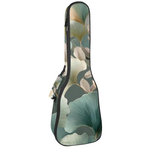 Housse de transport rembourrée pour ukulélé 66x23x8cm avec organiseur vert sauge