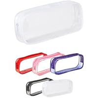 Blanco Estuche Escolar Transparente para Estudiantes, Universidad, Papelería, Estuche Organizador para Viaje de Maquillaje para Mujeres, Neceser Portátil Impermeable, Bolsa de Maquillaje de PVC
