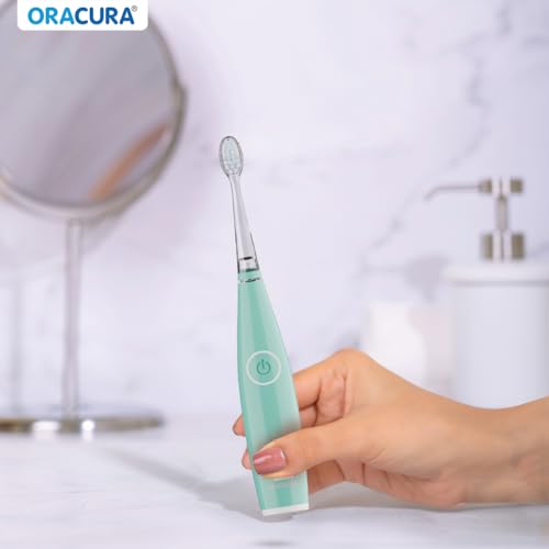 Image of ORACURA KSB200 Kids Sonic Electric Rechargeable Toothbrush, 3-10 Years, 24,000 strokes /min, With 3 Modes, IPX7 Waterproof, Smart 2-Min Timer, Rechargeable Lithium Battery, LED & Colorful Lights (Green)