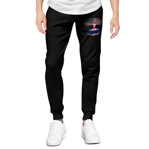Pantalon de survêtement pour Homme, Motif Drapeau américain et thaïlandais, Racines d'arbre, Style USA, Pantalon de Jogging Long, vêtement de Sport...