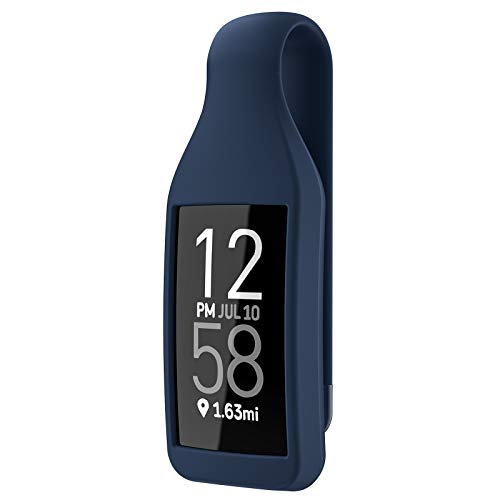EEweca Fitbit Charge 3/4用クリップホルダー シリコンケースアクセサリー ストームブルー