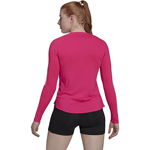 Adidas Adidas Women's Hi Low Jersey Long Sleeve Team Shock Pink/White Medium #TOP1