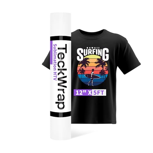 TECKWRAP Sublimation HTV for Dark Fabric/Light Fabric 12' X 5FT -...