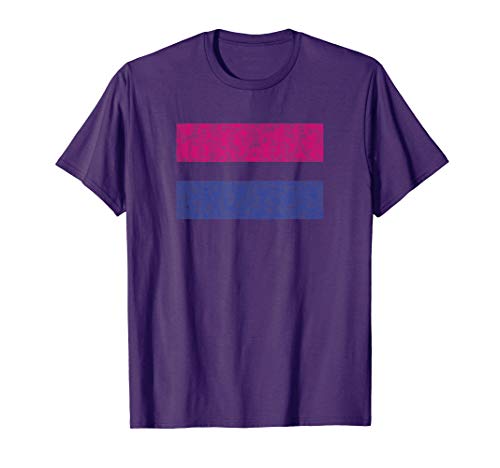 Vintage Bisexual Pride Flag T Shirt Gift For Bi Men Women T-Shirt