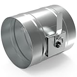 Fixirons 6' HVAC Duct Manual Volume Damper Metal Adjustment Airflow Ducting Backdraft Damper for Air Ventilation System HVAC