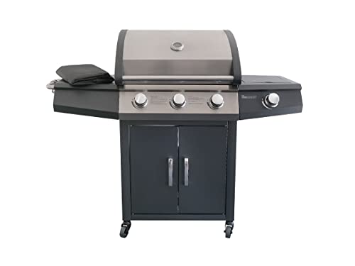 JARDIDECO Barbecue à gaz Soleto 3 brûleurs + 1 brûleur latéral