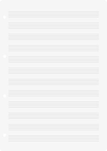 Brunnen 1066915 Ringbuch-Einlage Noten A4 (20 Blatt, Notenlineatur, 12-linig, 100 g/m², gelocht), weiß