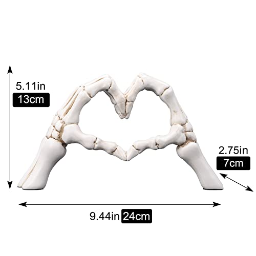 Estatua de Mano Blanca con Gestos en Forma de Corazón de Resina miniatura 2