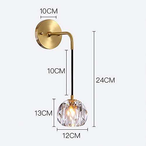 Aplique de pared de iluminación interior estilo nórdico simple con cristal redondo 5