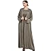 Islamic Abaya Dress for Women Muslim Maxi Abayas 2pcs Silky Fashion Dress Set Daily Kaftan Jilbab Outfit Women Eid Robe