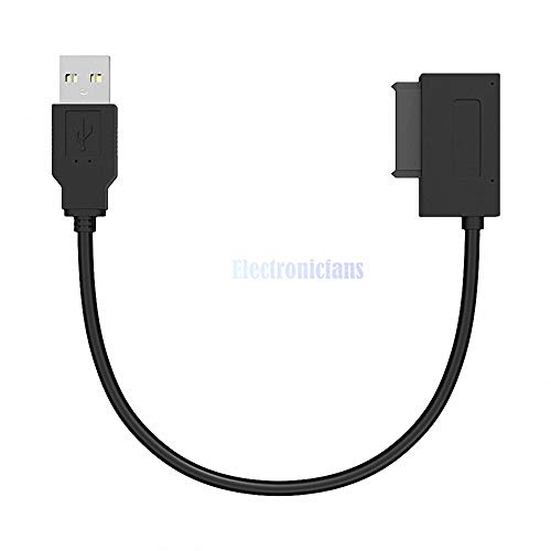 Cable Adaptador USB 2.0 a SATA 13 Pin Slimline para Laptop miniatura 3