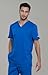 Cherokee Men's V-Neck Scrub Top with Mesh Yoke and Side Panels for Extra Breathability WW603, M, Royal