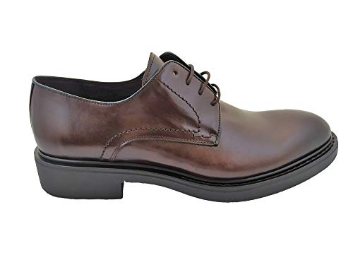 Zapatos Derby Luis Gonzalo 1966 en piel color Níger talla 45 de alta gama