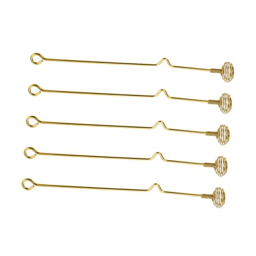 KICHOUSE Palillos para Cócteles Palillos para de Acero Inoxidable 304 Palillos para Miel Y Almíbar Palillos para Bebidas Reutilizables
