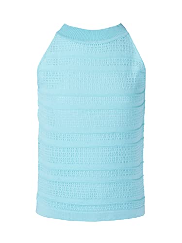 Aislor Girls Cotton Stretchy Sleeveless Knitted Crop Short Vest Top Kids Summer Solid Color Casual Top2