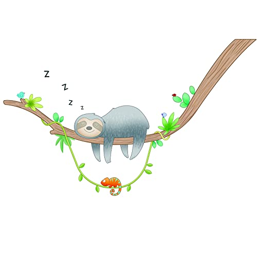 Vinilos Decorativos de Tela Sleepy Sloth para Pared