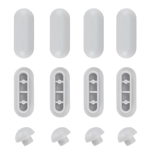 12 Stück Wc Sitz Puffer, Wc Deckel Stopper, Wc Sitz Ersatzteile, Brille Dämpfer, für Toilettensitz,Für Zuhause Büro Hotel(8 Sitzkissen + 4 Bezugskissen))