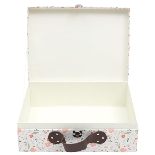 STOBAZA Mini Maleta de Papel Decorativa para Almacenar Juguetes y Postales, Caja Multifuncional de Papel Elegante y Sofisticada para Viajes y Ocasiones Obsequios