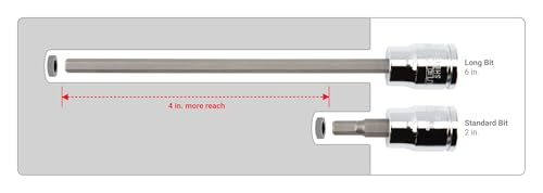 Image of TEKTON 3 /8 Inch Drive x T10 Long Torx Bit Socket | SHB14410