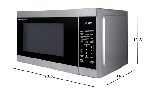 SHARP Countertop Microwave Oven with Removable 12.4" Carousel Turntable, 1000 Watt, 1.1 Cubic Feet, Stainless Steel by Sharp - Image 7