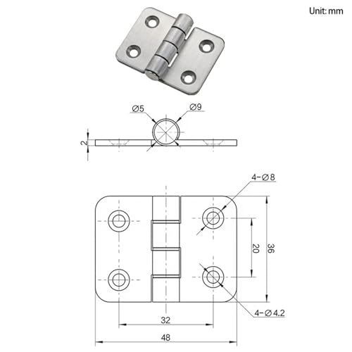 Charnière inox robuste pour protéger vos armoires de distribution