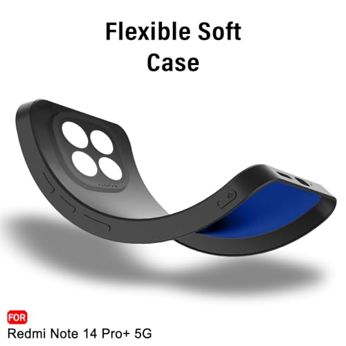 Image of TheGiftKart Liquid Silicon Back Cover Case for Mi Redmi Note 14 Pro Plus 5G | Stylish Camera Protection Module | Micro-Fibre Lining Inside | Back Cover Case for Redmi Note 14 Pro+ 5G (Silicone, Black)