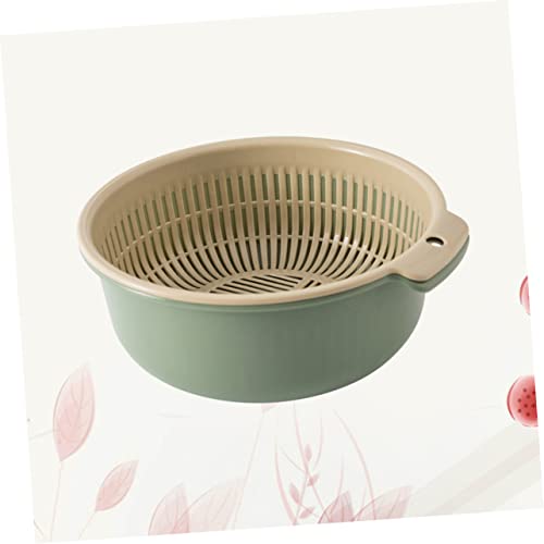 Cesta colador plástico doble capa para frutas y verduras miniatura 2